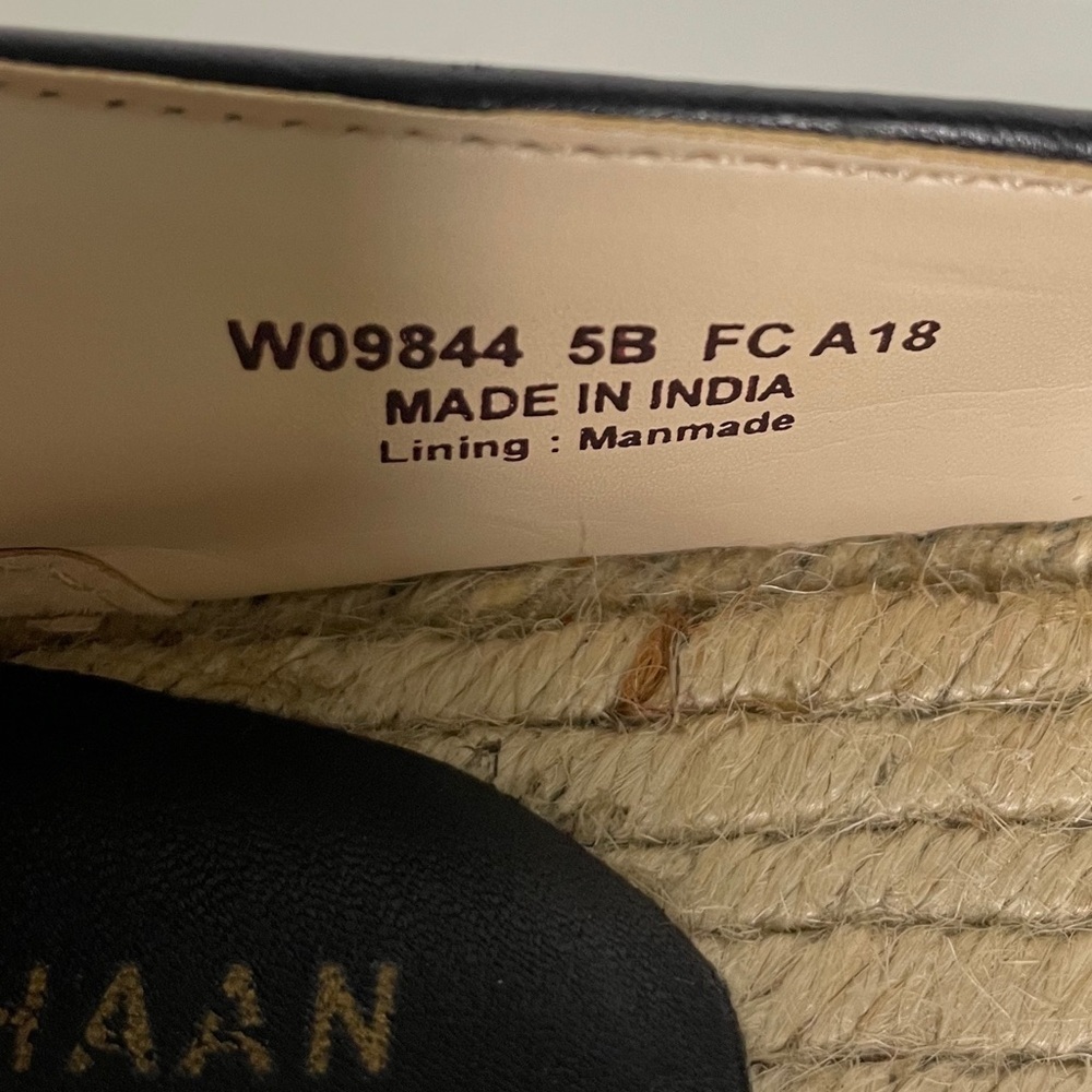 Cole Haan Womens Espadrille Leather Shoes - Size 5B - Picture 7 of 9